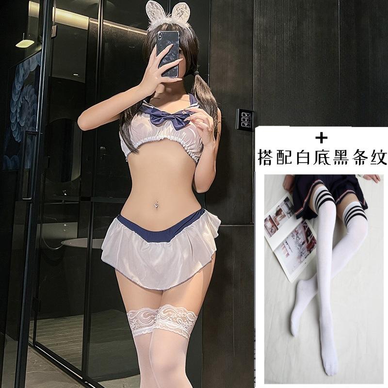Sexy Lingerie Sexy Sister Uniform Temptation Cosplay Open Suit Pure Desire Sailor Suit Free