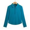 Women's Slimming Cotton Long Sleeve Polo with Peter Pan Collar: Autumn & Spring Essential