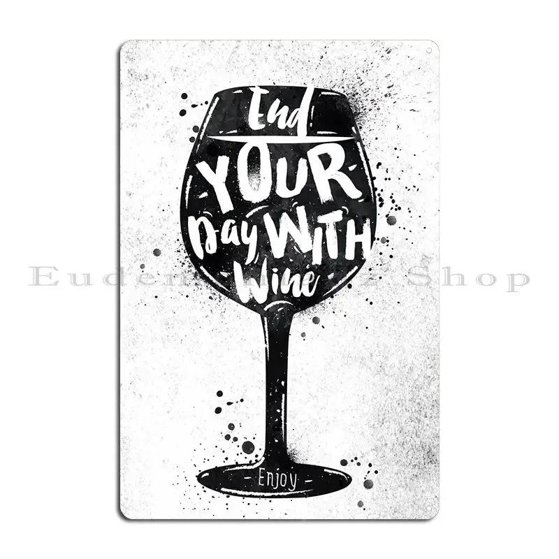 Wine Metal Plaque Poster Retro Home Designing Customize Designing Tin Sign Poster 20x30cm(7.8x11.8inch)
