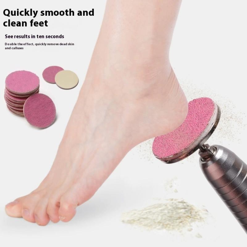 Nail Art Sanding Polish Paper Discs With Metal Nail Bearing Replaceable Self-Adhesive Sandpaper Discs Repair Manicure Pedicure