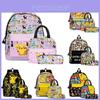 Set Rucsac Pikachu cu Geantă de Prânz și Toc de Creioane Pentru Copii Set Cadou Perfect pentru Școală
