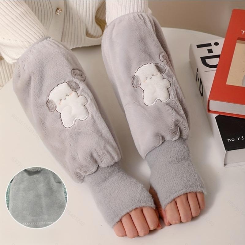 1pair Sleeve Cover Female Fall and Winter Long Office Down Jacket Sleeve Work Anti-dirty Set Children Hand Sleeve Head