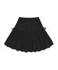 Pallet Layered Shirred Mini Skirt Black