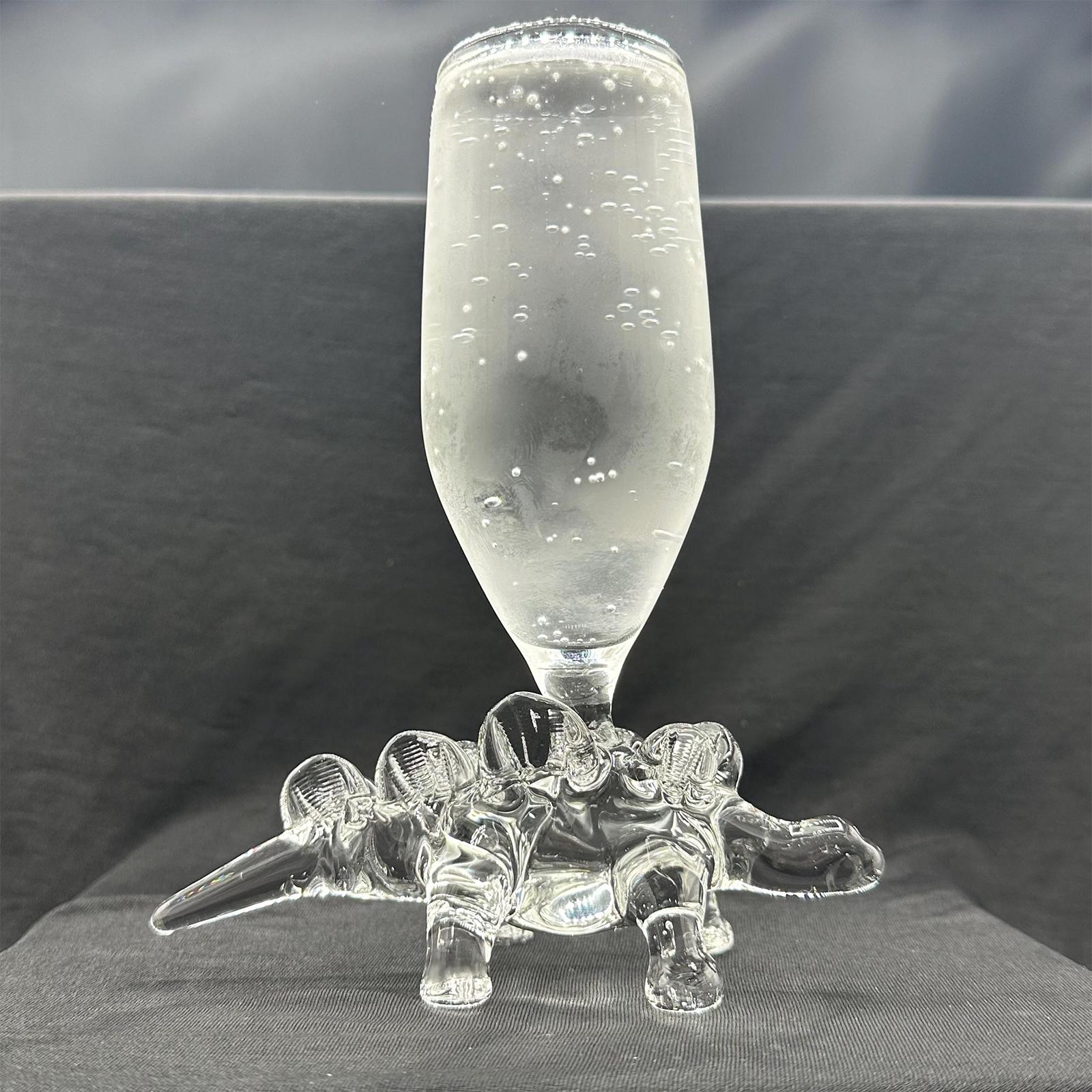 Glassware Wine Glass with Dinosaur Base Stemmed Drinking Glass Unique Design Durable Material Suitable for Home Bar and Party Use One Size