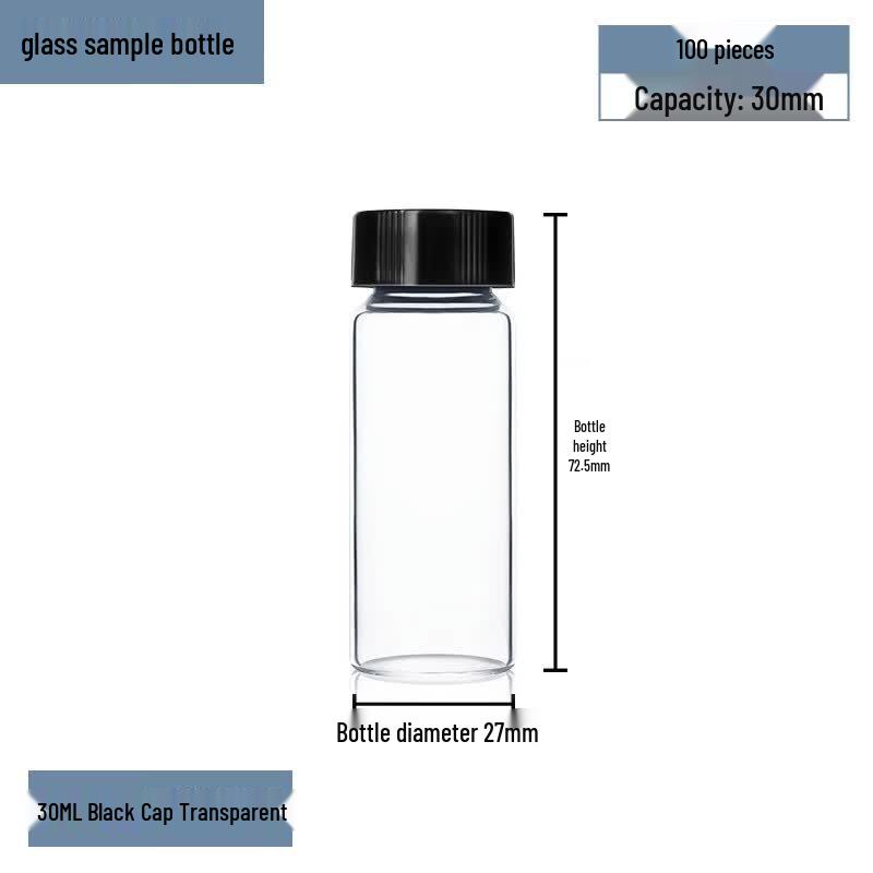 Clear Screw-Top Glass Sample Bottles