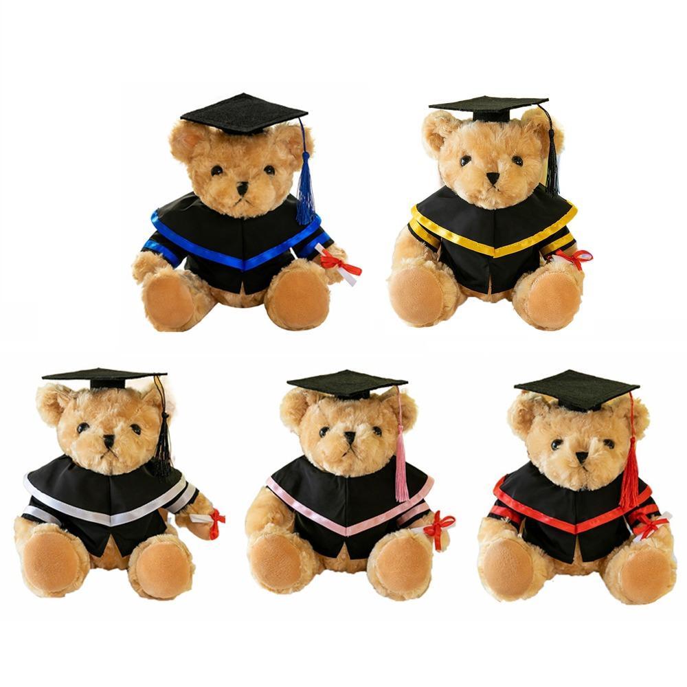 Cute Doctor Cap Graduation Bear Doll Academic Dress Bear Animal Doll  Graduates Celebration