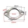 Universal Stainless Steel Muffler Flange 2 Inch Exhaust Pipe Connector Accessory Car Modification Heat Resistance