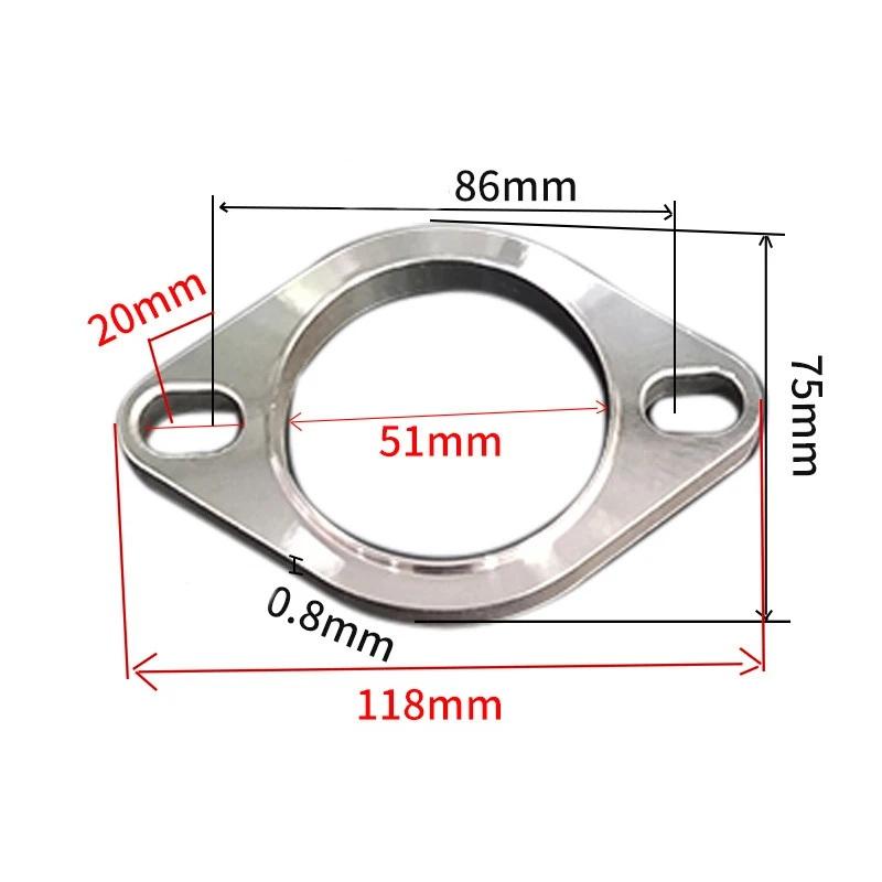 

Accessories Universal Stainless Steel Exhaust Muffler Flange Exhaust Pipe Connection 51Mm 63Mm 76Mm Joint 51mm