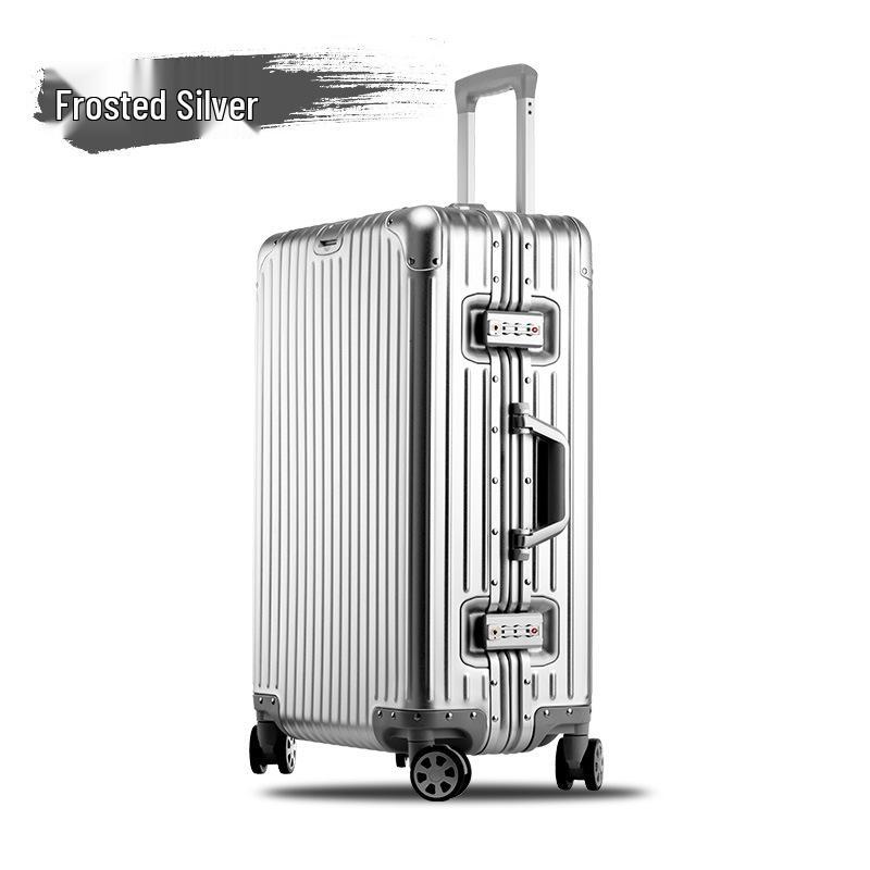 Aluminum-Magnesium Alloy Trolley Case with Universal Wheels