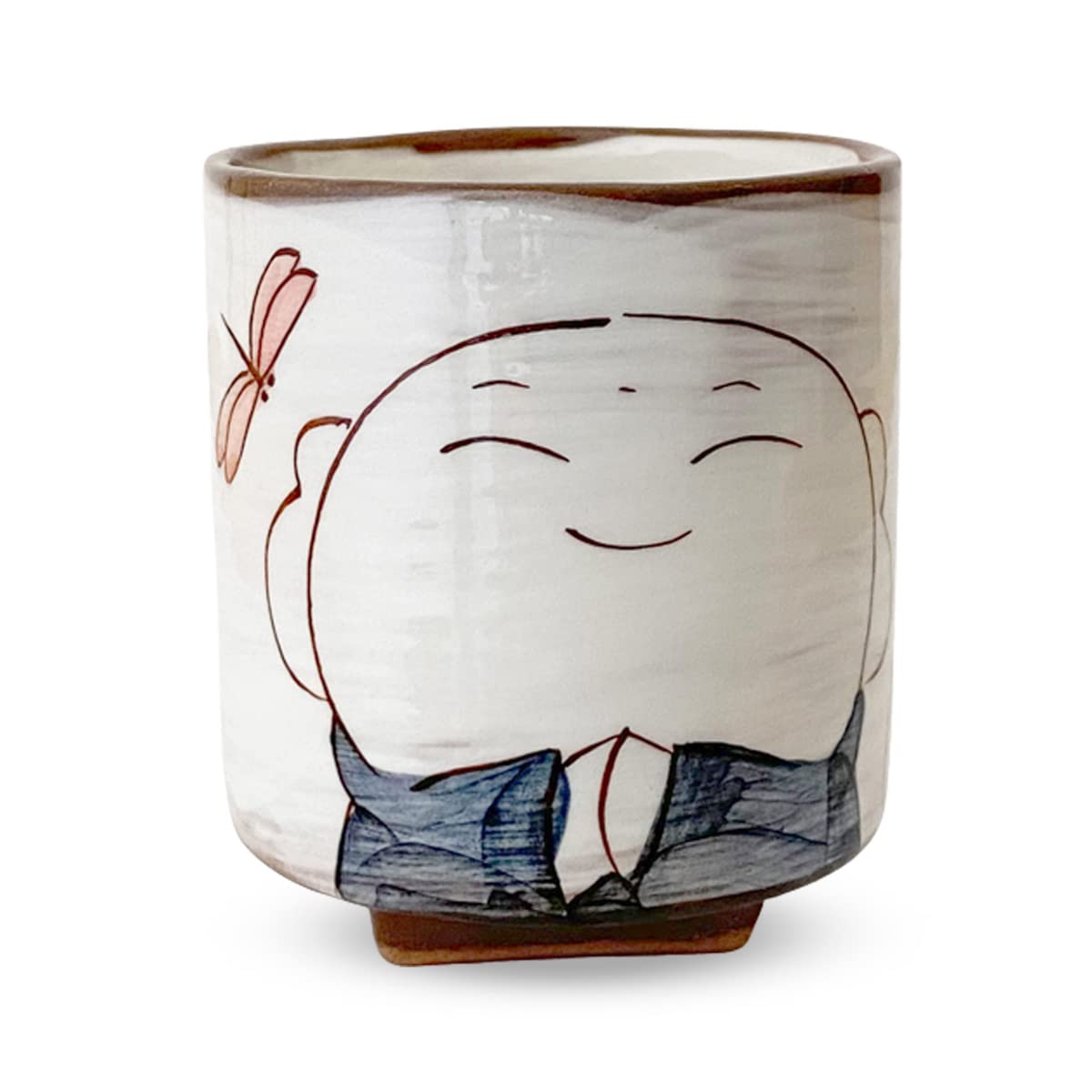 

Studio Sho Hasami Made in Japan 180115 J-kitchens ~ Square-footed Teacup, Blue, Ware, /