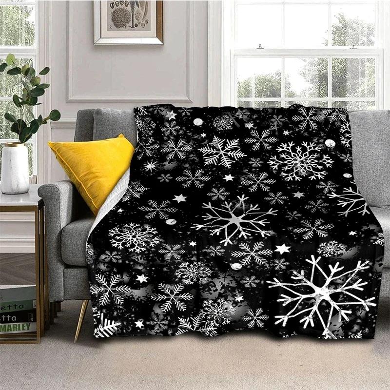 Christmas Printed Flannel Throw Blankets, Soft, Warm, Living Room, Bedroom, Bed, Sofa, Couch Gifts, Dropshipping