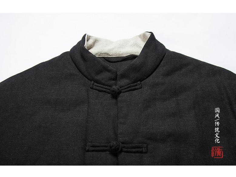 Men's Chinese Style Tang Suit: Cotton & Linen Retro Hanfu Jacket with Frog Buttons