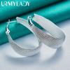 925 Sterling Silver Reticulate Earrings Charm Fine Jewelry
