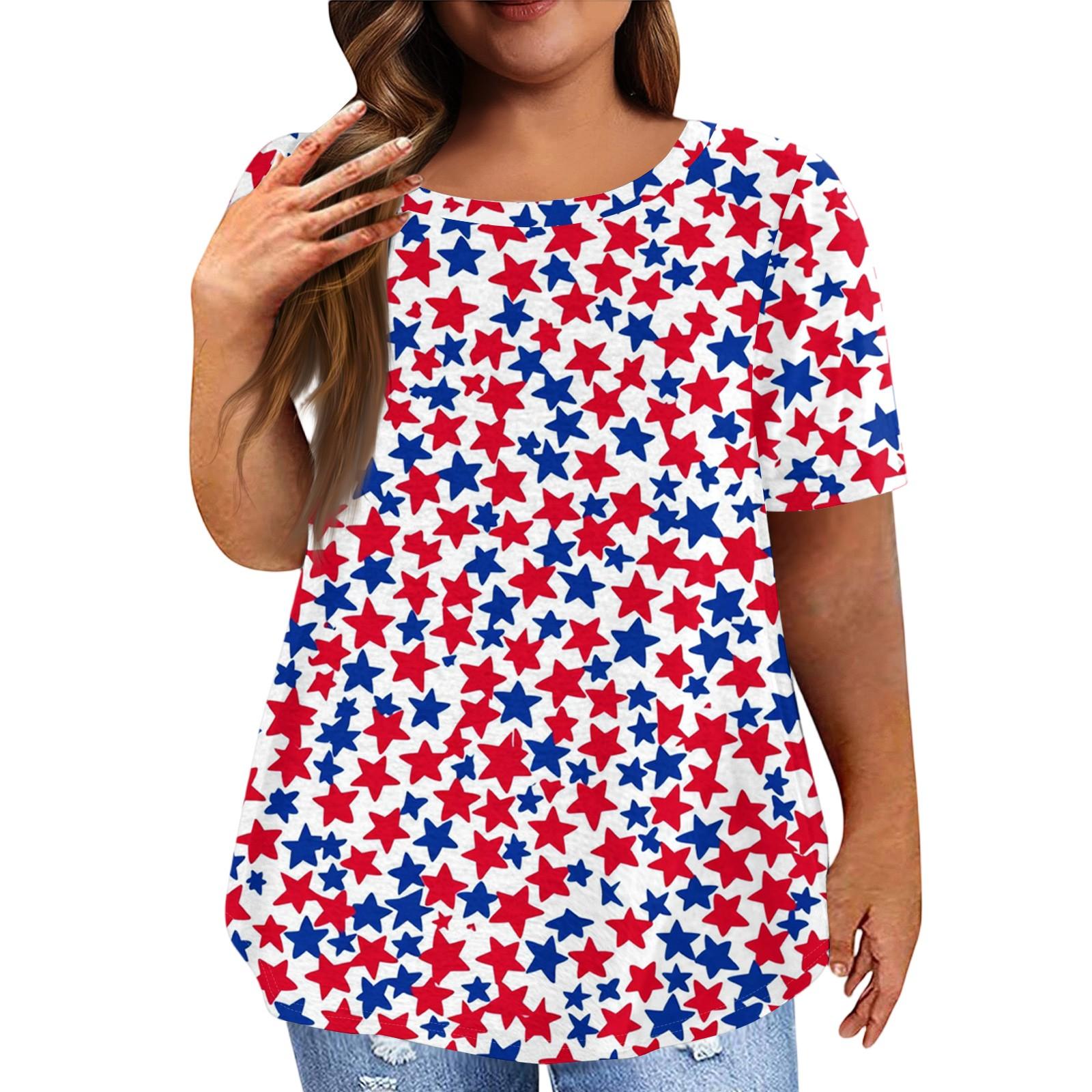 

Women s Large Size T-Shirt Casual Tie-dye Round Neck Short Sleeve Top L