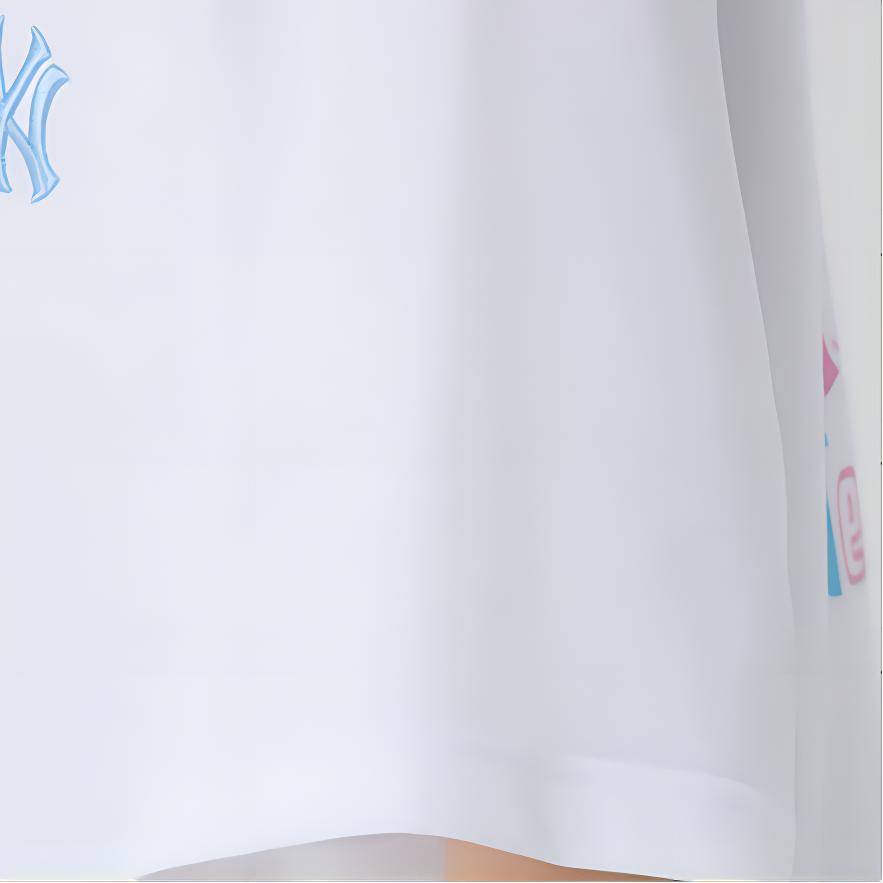 MLB New York Yankees Comfortable Versatile Simple Round Neck Short Sleeve T-Shirt Unisex Tops White 3ATSB5253-50WHS