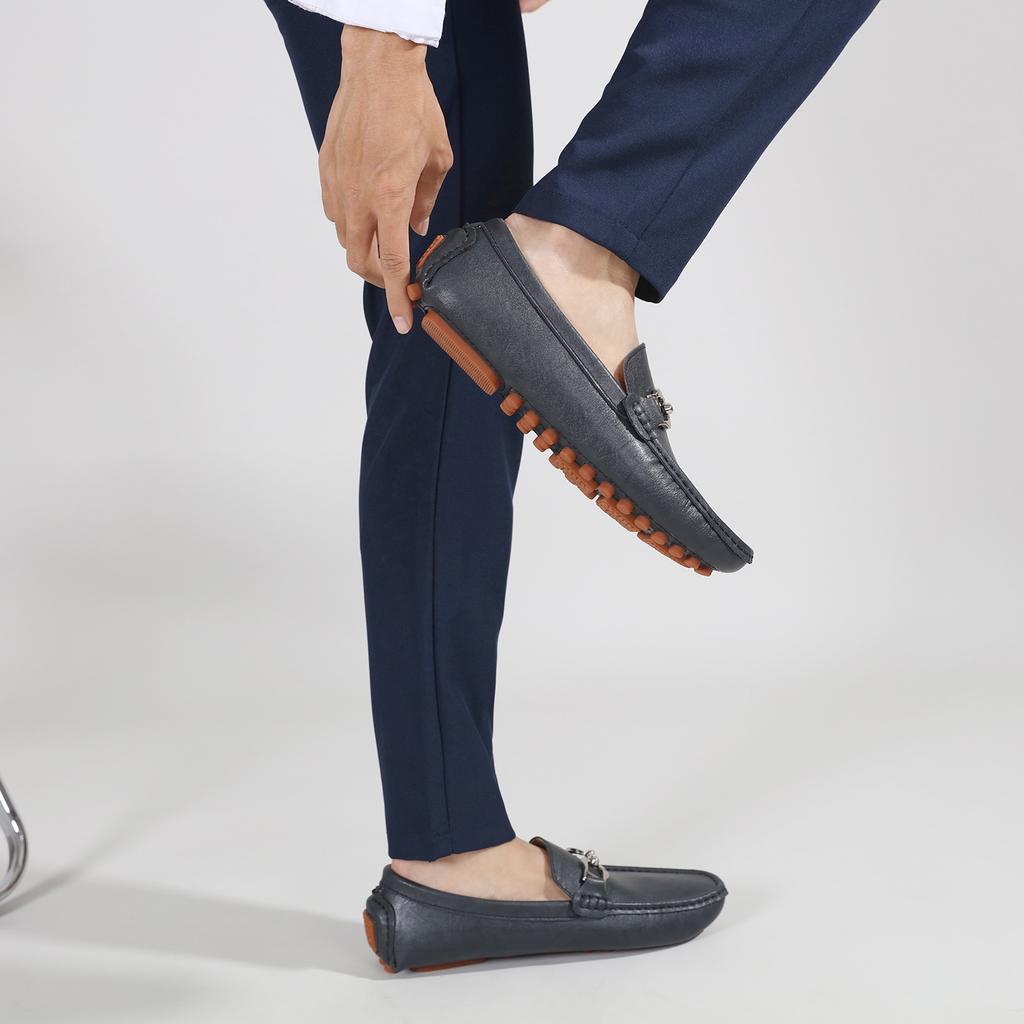 Fashion Spring Male Flats Genuine Leather Loafers Men's Slip-On Dress Shoes Fashion Casual Walking Shoes Business Men's Designer Shoes