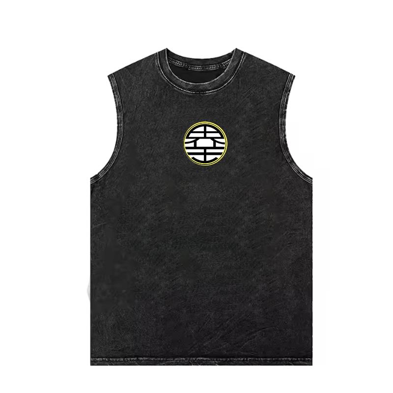 Dragon Ball Men's Sleeveless Shirt Anime Printed Vintage Washed Vest Gym T Shirts Y2k Clothes Oversized Woman's Tank Tops