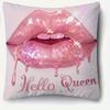 Home Decor Glamorous Makeup & Lips Pillow Covers Pattern Cushion Cover Suitable for Sofa Bedroom Car Pillow Cover