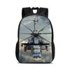 Helicopter Large Capacity Lightweight Backpack Computer Bag New Mechanical Printing Best Gift for Boys and Girls In School