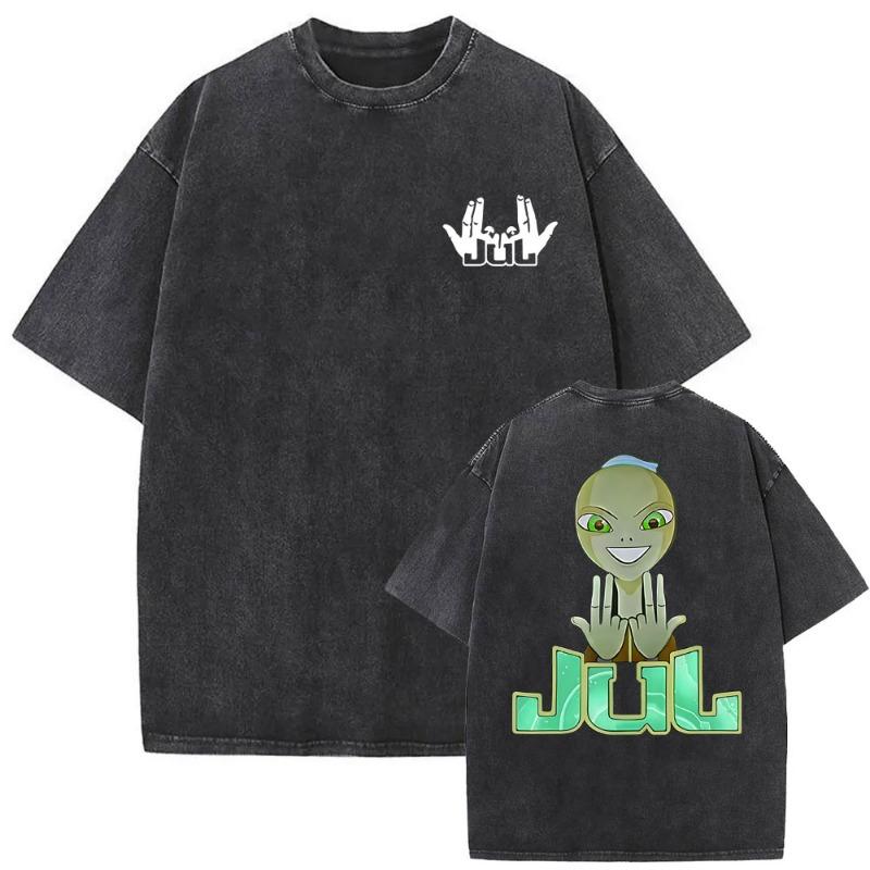 Love Jul 2025 Merch Washed Vintage T-shirt Men Women Fashion Rap Pop Music Streetwear Man Hip Hop Oversized Short Sleeve Tshirt