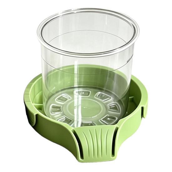 Aufbewahrungsbasis für Ninja Creami Becher Silikonwanne Entwässerungsdesign Intelligente Drainage Anti-Spritz-Schräger Organizer zur Beseitigung von Unordnung auf der Arbeitsplatte