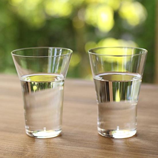 Wired Beans Mizu a pair of clear 340ml perfect for a lifetime of in a gift Glasses, tumblers, companionship, box.