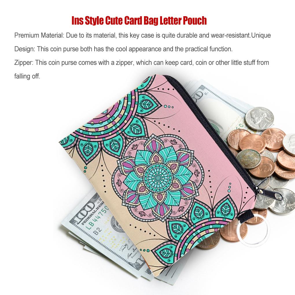 Schlüsseletui Beutel Digitaldruck Polyester Geldbörse Hilfreich Exquisite Beutel Praktischer ple Stil Stechapfelmuster Münzgeldbörse