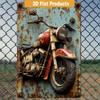 Vintage Motorcycle Metal Tin Sign - Retro Bar Pub Garage Wall Decor, Indoor Outdoor Hanging Art for Home Kitchen Garden, 2D Flat