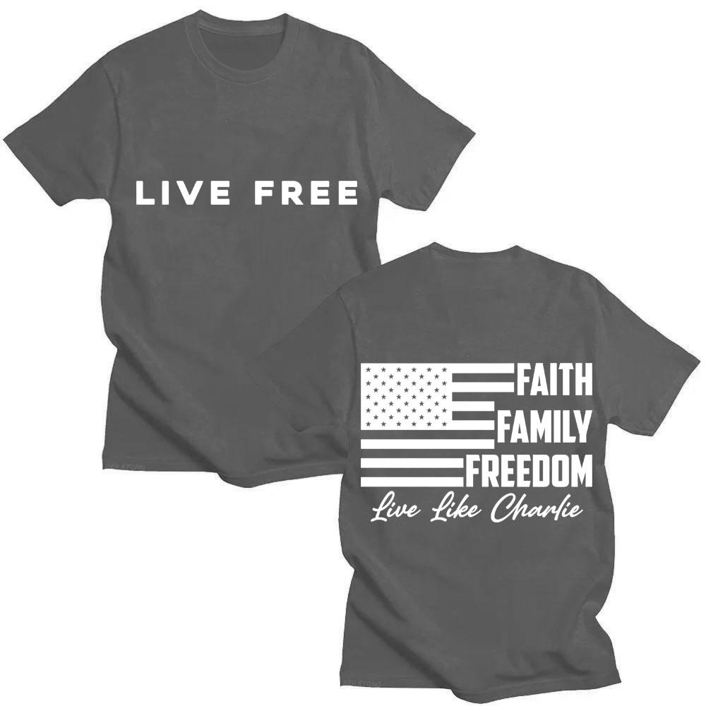 Charlie Kirk Freedom Classic Quote Graphic T-shirts Men Women Fashion Harajuku T Shirt Oversized Cotton Casual Tees Streetwear