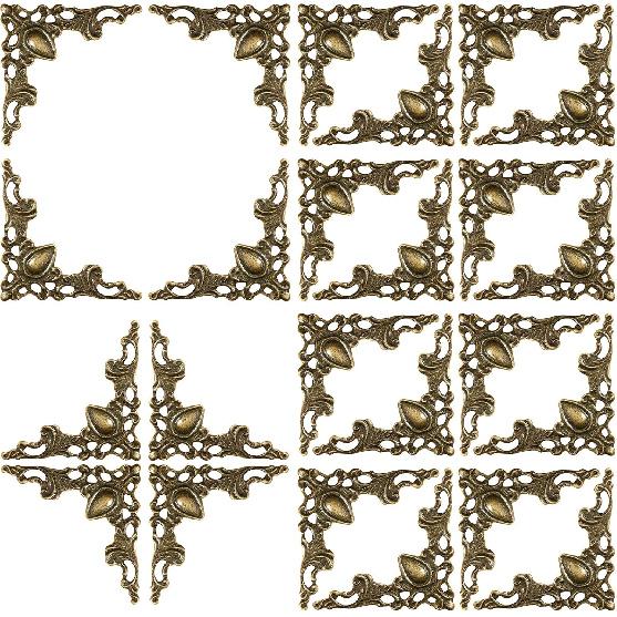 BESPORTBLE 24pcs Antique Box Legs Metal Box Feet Corner Protectors Jewelry Box Chest Wood Case Legs Corner Guards