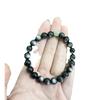 Natural obsidian bracelet, silver obsidian bracelet for women and men, black crystal, black silver obsidian, Hetian jade Buddha bead bracelet