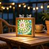 Functional Glowing Home Decor Acrylic Puzzle LED Night Light, 2-In-1 USB Royal Iris Bloom Jigsaw Lamp, DIY Floral Kit Creative Desktop Ambient
