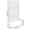 Flower Boxes with Trellis 2 Pcs Brown 65x33x135 Cm WPC