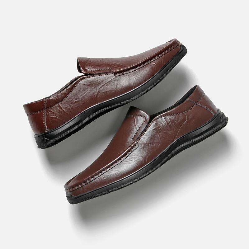 High Quality Mens Classic Business Slip On Driving Round Toe Shoe Men Adulto Flats Shoes Men's Casual Leather Loafers