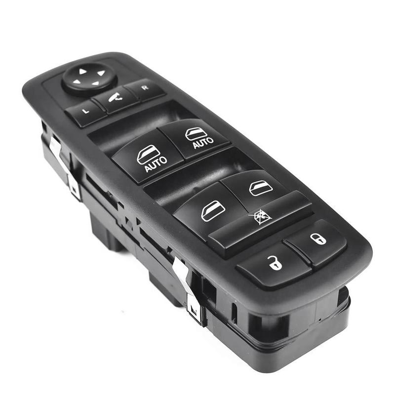 Schwarzer Kfz-Fensterglasheber, Auto-Seitenfenster-Schaltersteuerung, passend für Jeep Cherokee