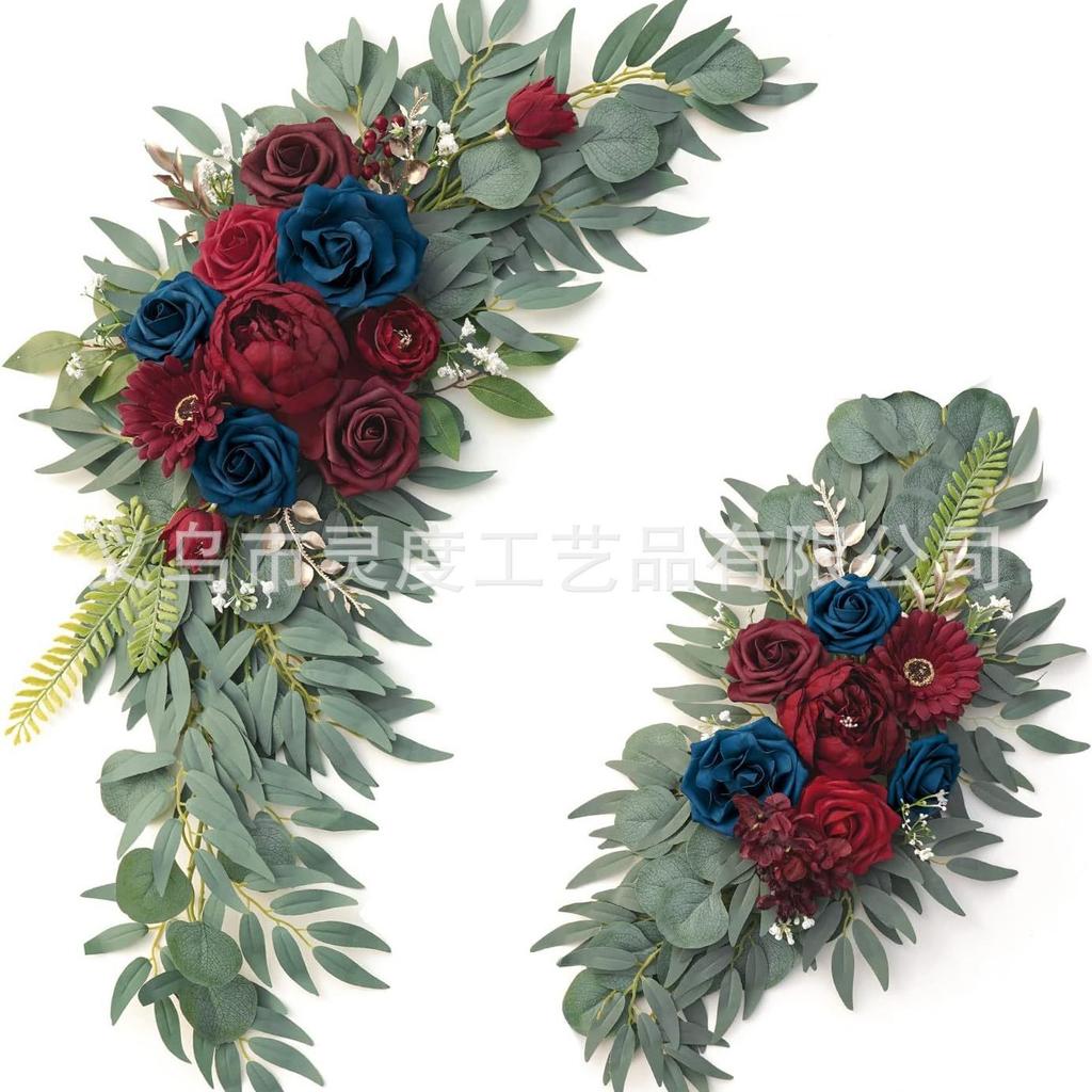 Wedding Welcome Decoration Flower Vine Simulation Flower Peony Door Hanging Fake Flower Peony Flower Vine Decoration
