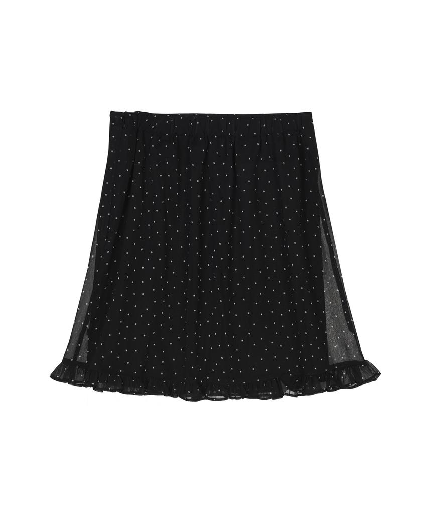 Nigaennikol Dot Midi Skirt_Black