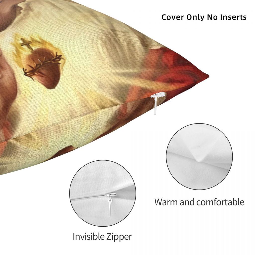 Alonsos Jesucristo Square Pillow Case Cushion Cover Custom Zippered Decor Pillowcover For Bed 18"