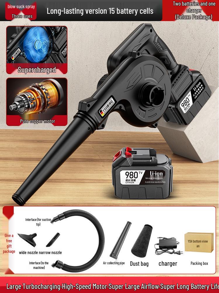 Eagle Vision Rechargeable High-Power Hair Dryer & Dust/Snow Blower with Lithium Battery for Home and Car Use