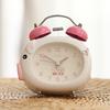 Cartoon Ringing Alarm Clock Small Alarm Clock Head Luminous Student Using Children's Silent Clock Bedroom Pig Clock Mini