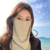 Unisex Ice Silk Face Veil: Breathable UV Protection for Summer Cycling, Driving, and Neck Sunshade.