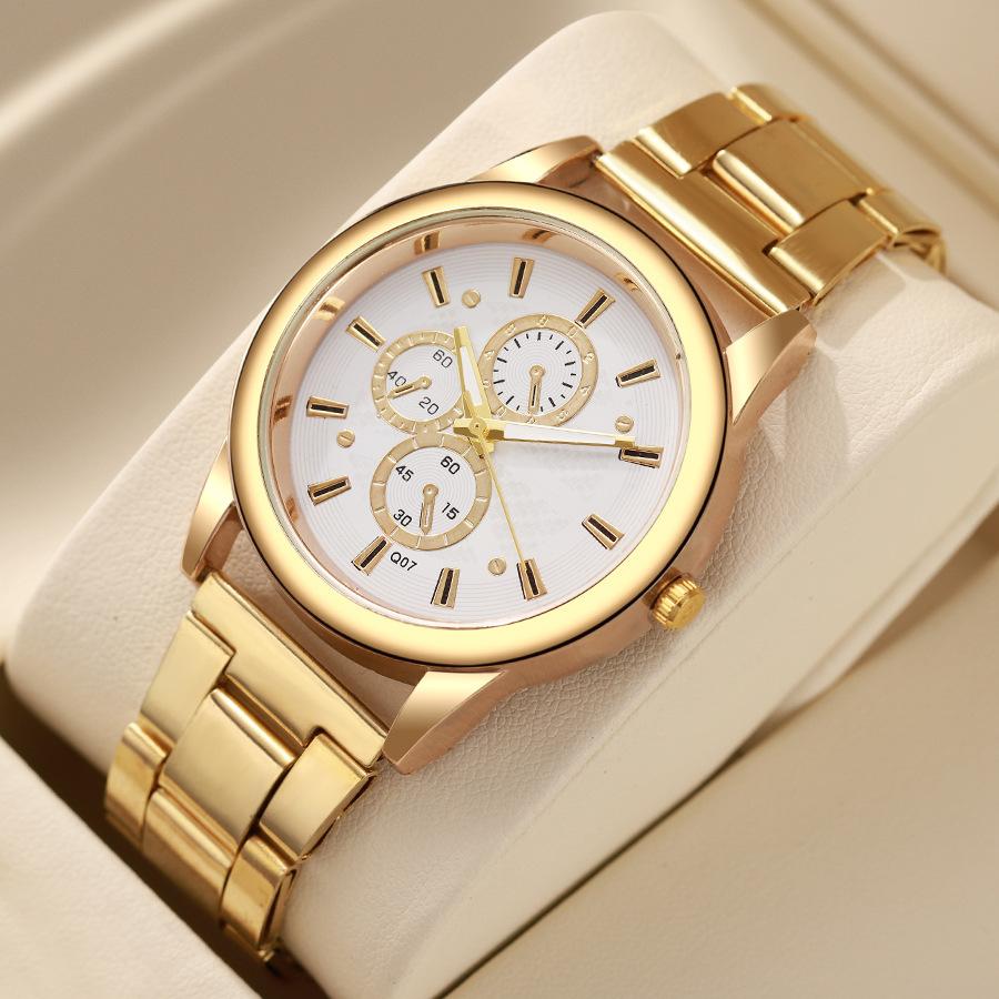 Top Luxury Brand Quartz Watch 3 Eyes Gold Men Business Analog Wristwatch Casual Men Clock Relogios Masculino Montre Homme Reloj