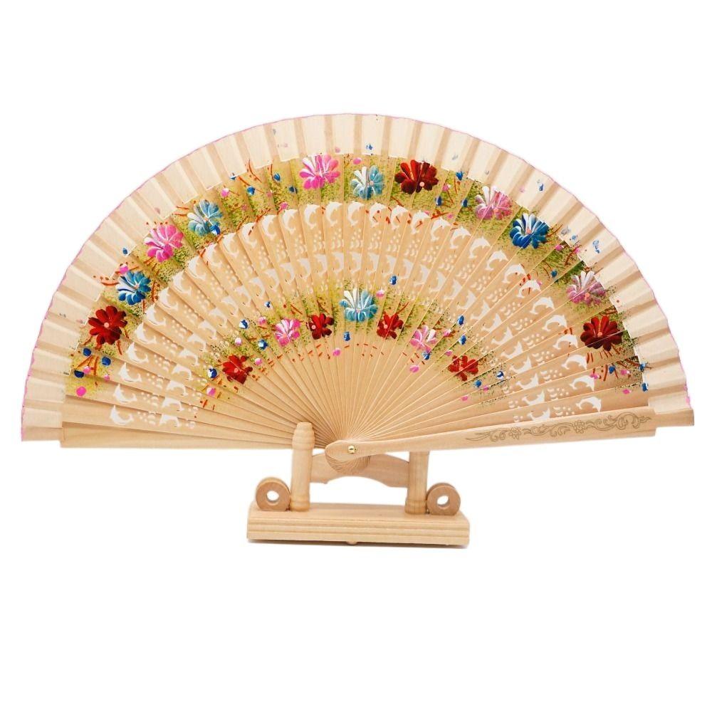 

Двусторонний Расписной Танцевальный Свадебный Сувенир Классический Складной Веер Принадлежности для Вечеринки Украшение Ремесла Танцевальный Веер хаки