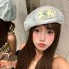 Korean Patch Splicing Beret Vintage Painter Cap Casual Denim Berets  Summer and Autumn