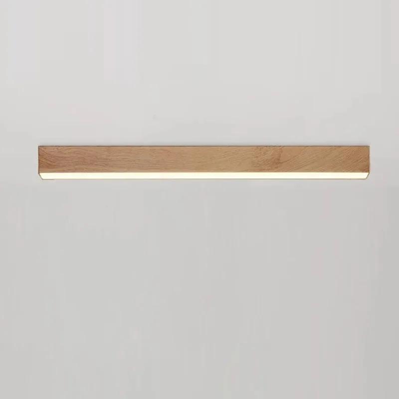 Nordic LED Ceiling Lights Minimalist Long Strip Wooden Decor Lamps For Livingroom Entryway Bedroom Corridor Cloakroom Luminaires