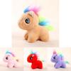 Unisex Plüschpony Schlüsselanhänger mit buntem kurzem Plüsch für Geschenk und Taschen Dekoration