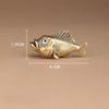 Vintage Style Brass Piranha Figurine Miniature Small Ornament Rustic Metal Home Living Room Wall Shelf Decor for Gifting