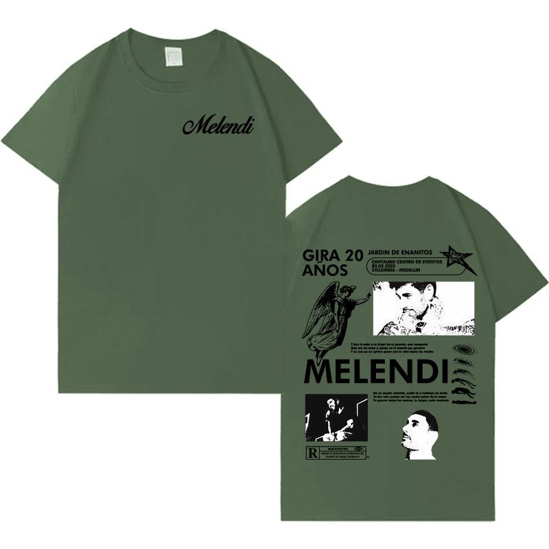 

Singer Melendis Harajuku New Album TShirts Men High Quality T Shirts Cotton Casual Y2K Short Sleeve Hot Sale Clothes Teenagers 3XL