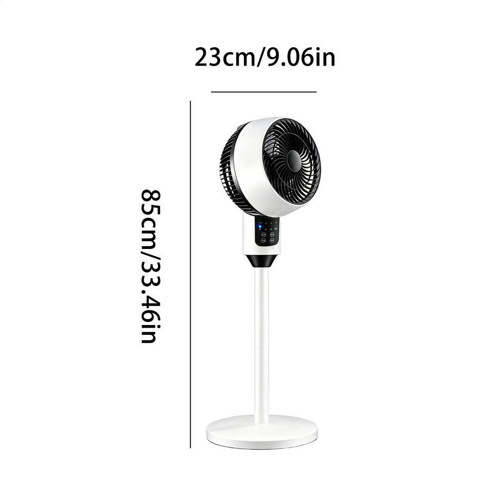 Oscillating Fan 3-Speed Oscillating Height Adjustable Cooling Stand Up Fan Natural Air Blower for Home Living Room Kitchen белый