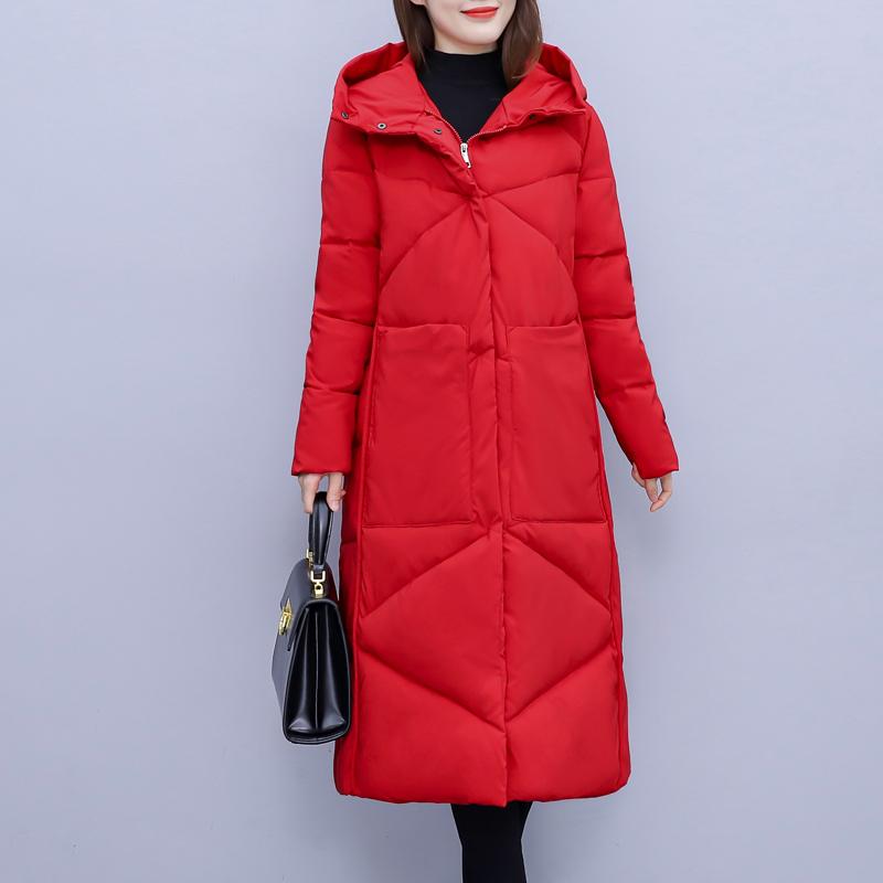 Plus Size Women's Long Jacket Winter Overcoat Fashion Loose Thick Warm Winter Coat Woman Parkas Hooded